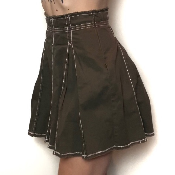 Army Green and Pink grunge skater skirt - Picture 4 of 7
